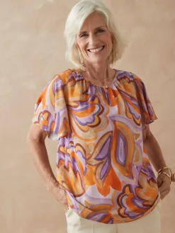 Blouse manches papillon Femme Chemisier, Blouse