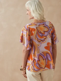 Blouse manches papillon Femme Chemisier, Blouse