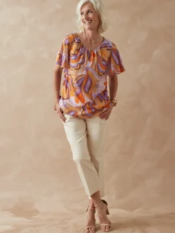 Blouse manches papillon Femme Chemisier, Blouse