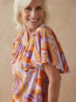 Blouse manches papillon Femme Chemisier, Blouse