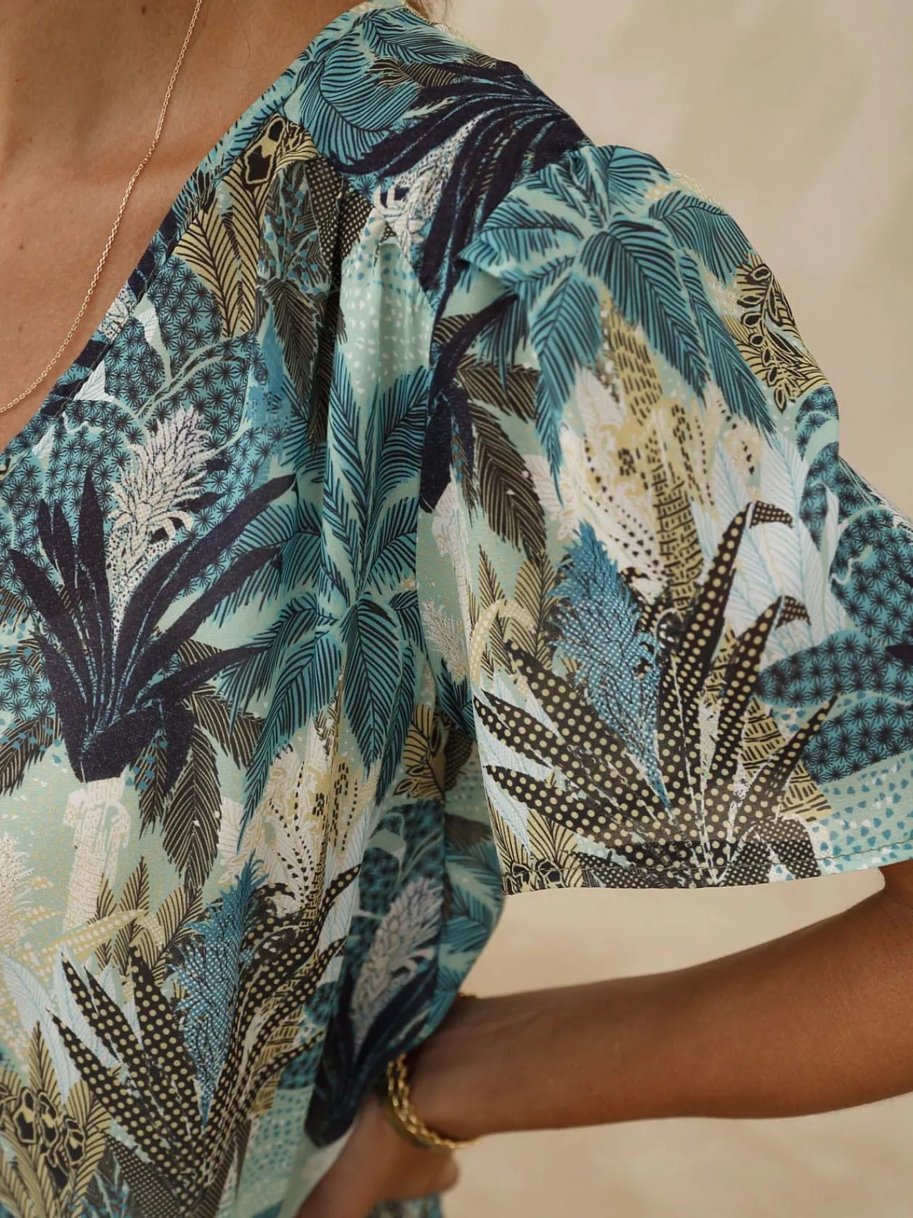 New Blouse manches papillon Femme Chemisier, Blouse