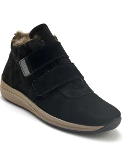 Hot Boots cuir velours à scratchs Femme Boots