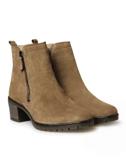 Discount Boots cuir velours largeur confort Femme Boots