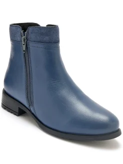 Hot Boots en cuir double zip Femme Boots