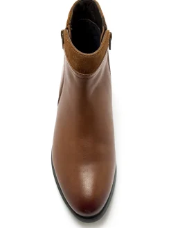 Best Boots en cuir double zip Femme Boots