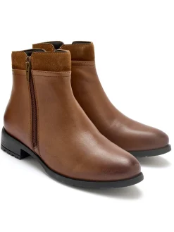 Best Boots en cuir double zip Femme Boots