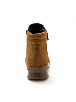 Online Boots en cuir extensible double zip Femme Boots