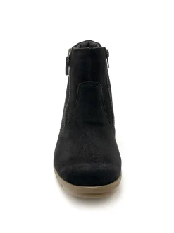 Boots en cuir extensible double zip Femme Boots