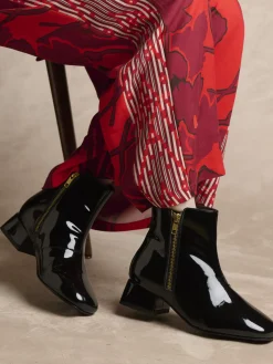 New Boots en cuir verni Femme Boots