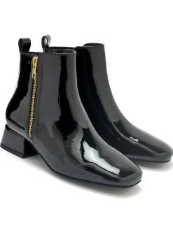 New Boots en cuir verni Femme Boots