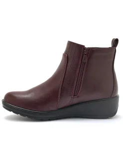 Clearance Boots fourrées compensées double zip Femme Boots