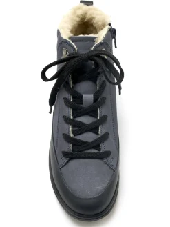 Online Boots fourrées cuir velours et caoutchou Femme Boots