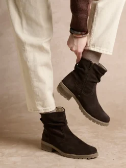 Best Boots molletonnées effet plissé Femme Boots