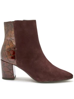 Online Boots zippées cuir velours Femme Boots