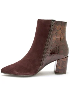 Online Boots zippées cuir velours Femme Boots