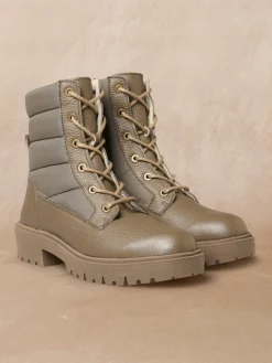 New Boots zippées et lacées doublure suédine Femme Boots