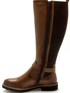 Best Bottes tout cuir zip et élastiques Femme Bottes