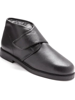 Clearance Bottillons cuir fourrés extra larges Homme Boots|Chaussures Homme