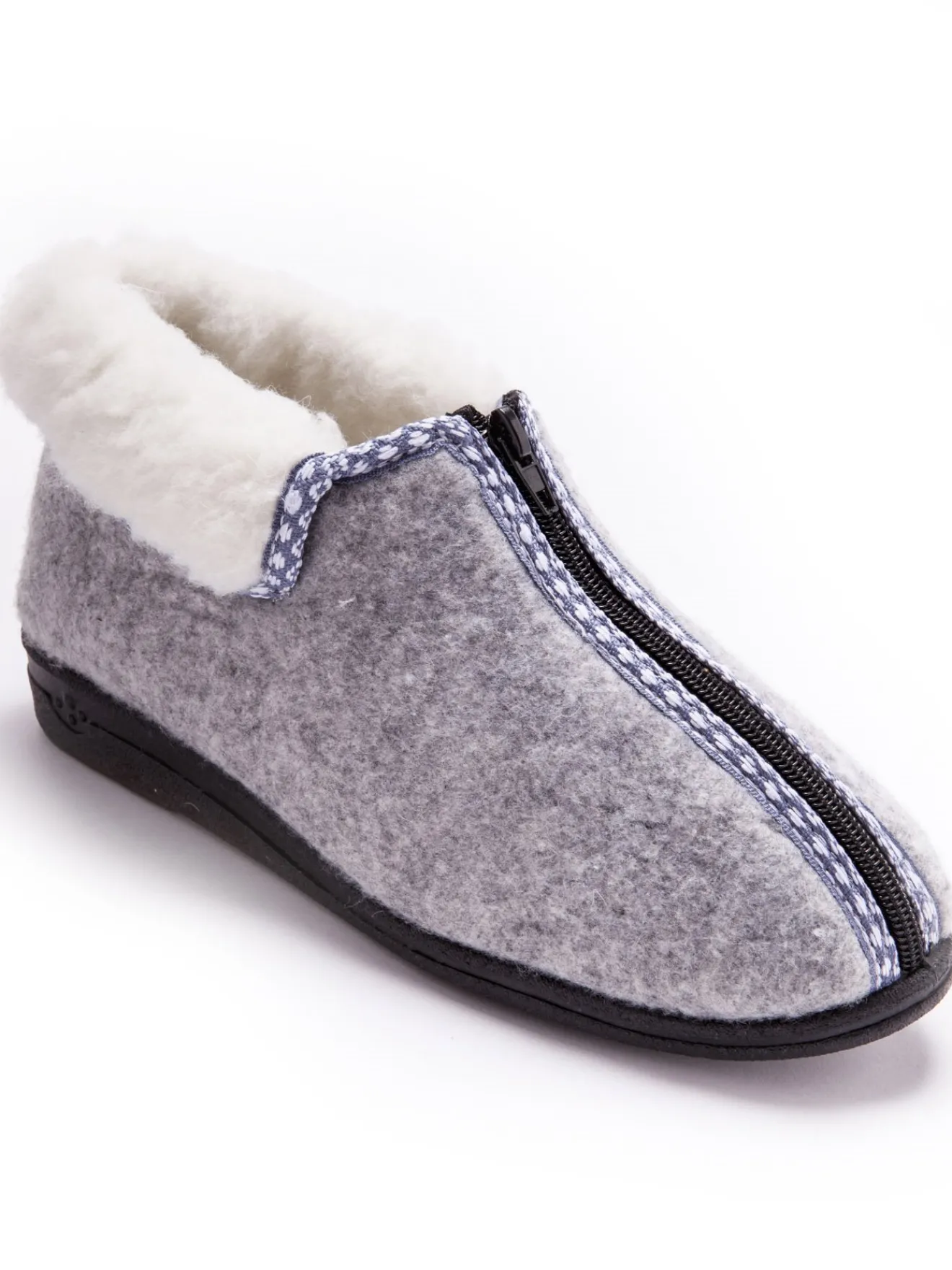 Online Bottillons fourrés laine majoritaire Femme Pantoufles, Chaussons