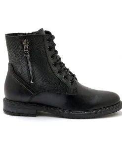 New Bottines avec zip et lacets Femme Boots