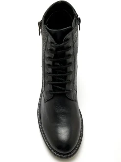 New Bottines avec zip et lacets Femme Boots