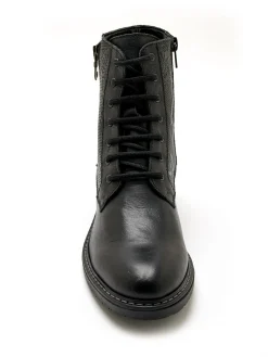 New Bottines avec zip et lacets Femme Boots