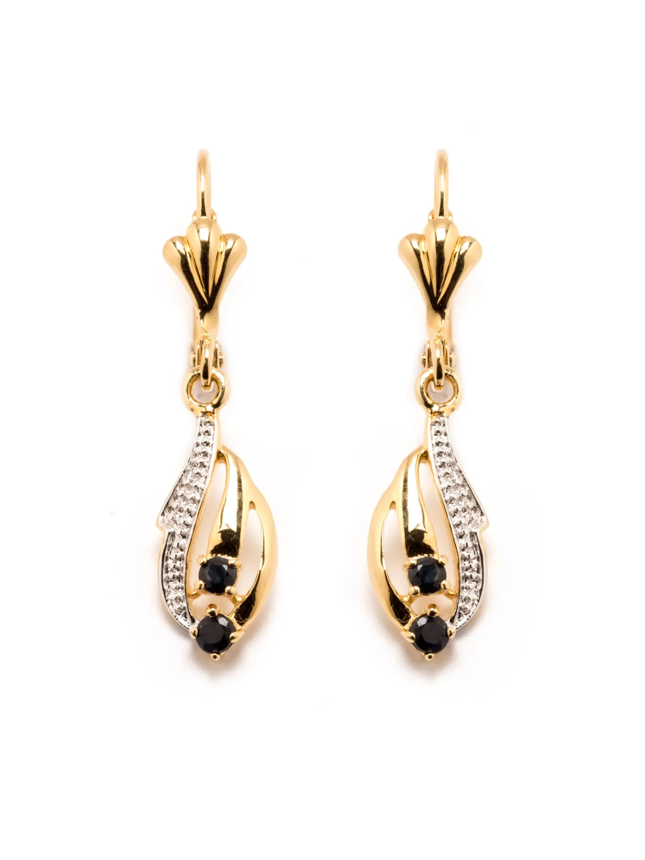 New Boucles d'oreilles saphirs véritables Femme Accessoires Et Bijoux