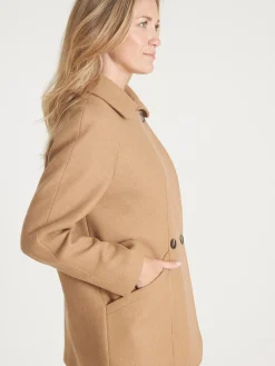 Sale Caban 50% laine large col Femme Manteau, Parka