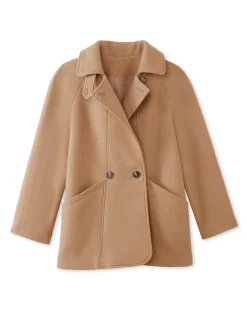 Sale Caban 50% laine large col Femme Manteau, Parka