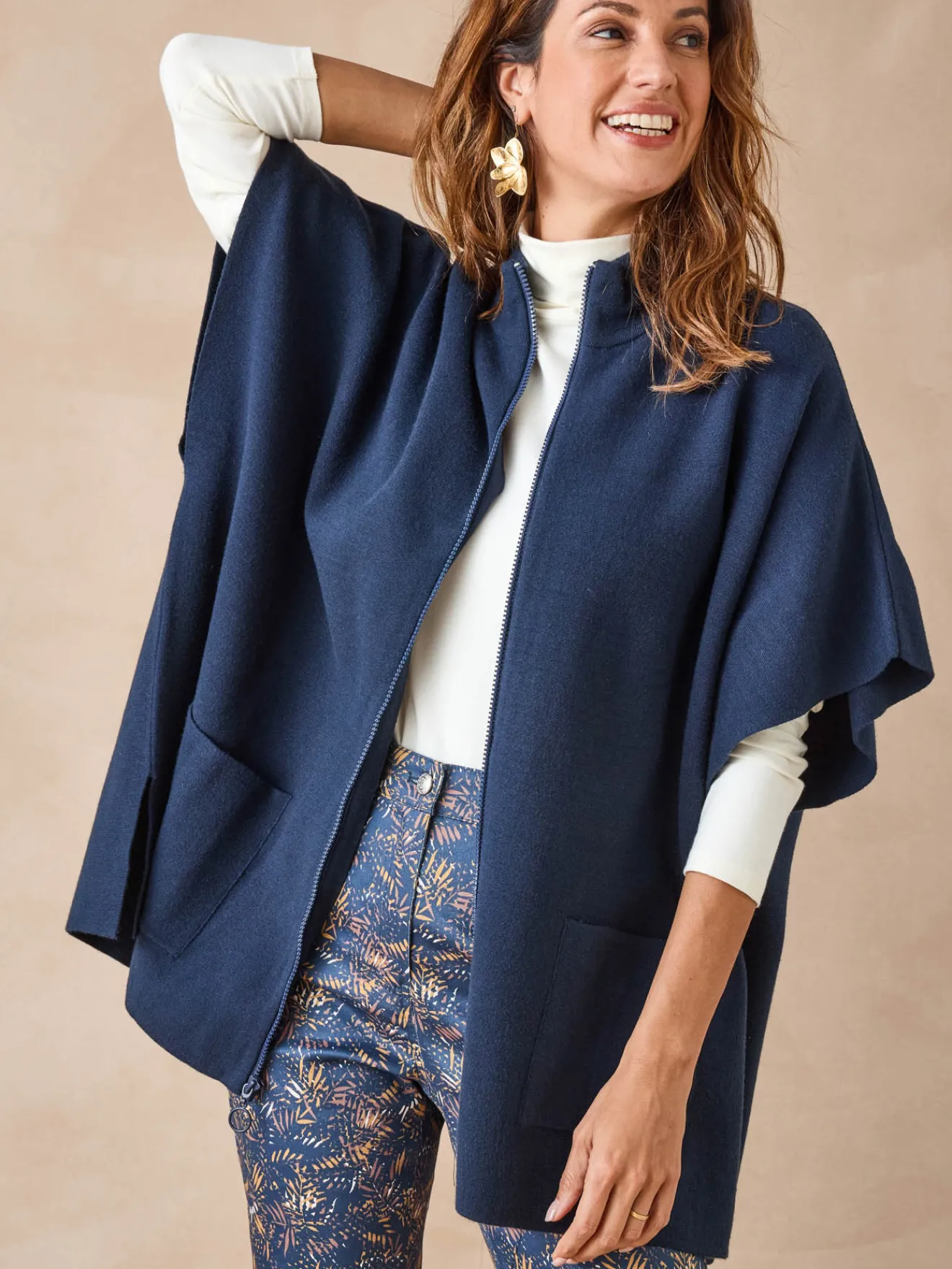 Clearance Cape en maille milano Femme Gilet