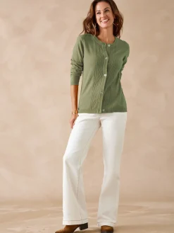 Sale Cardigan avec jeux de torsades Femme Gilet