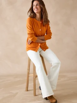 Cardigan avec jeux de torsades Femme Gilet