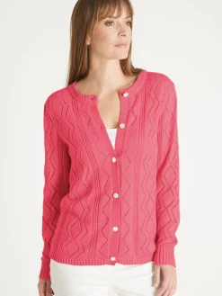 Hot Cardigan en maille fantaisie Femme Gilet