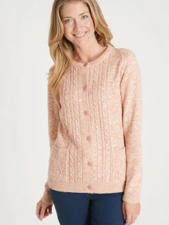 Outlet Cardigan en maille torsadée Femme Gilet