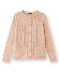 Outlet Cardigan en maille torsadée Femme Gilet