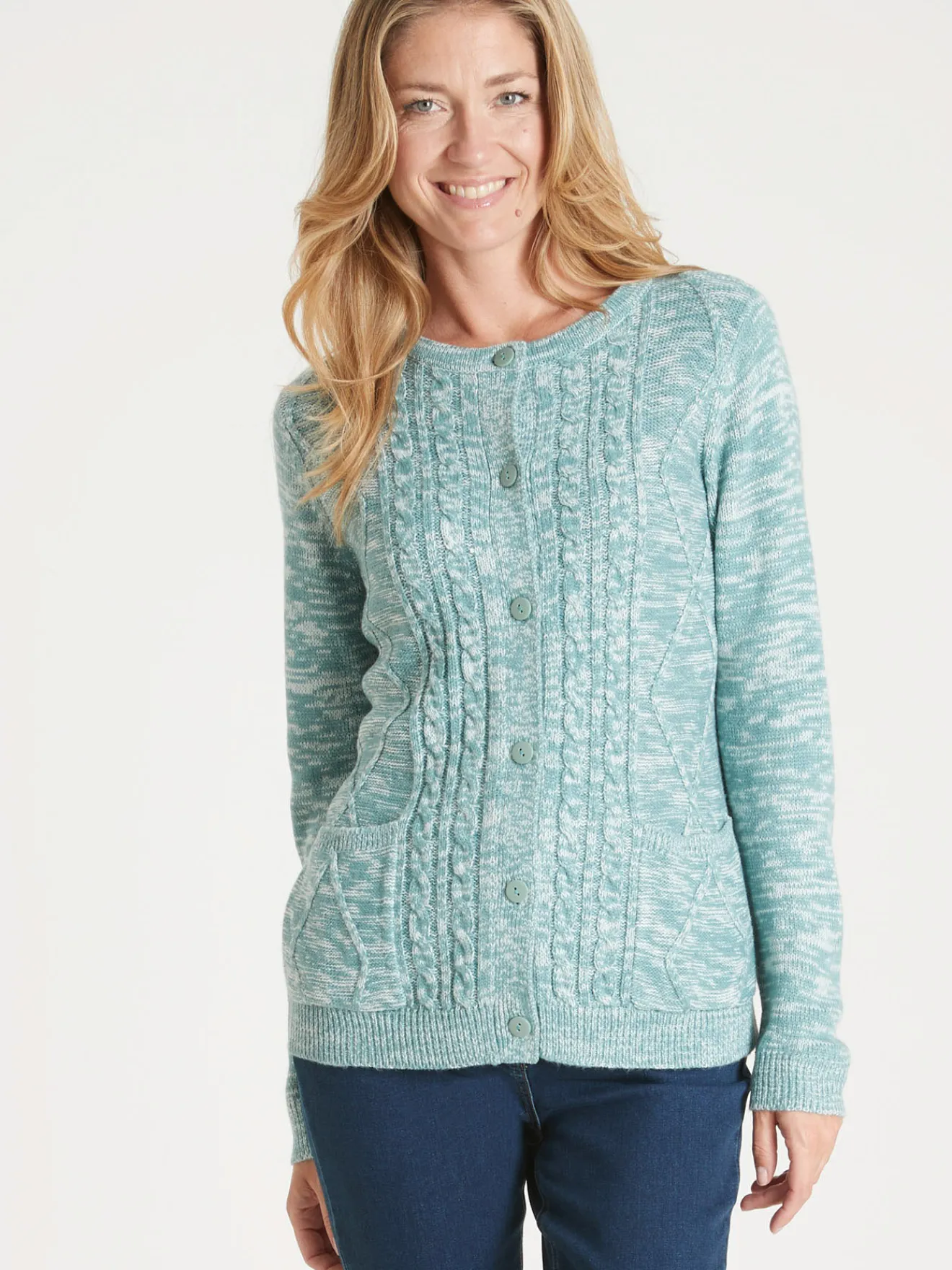 Cardigan en maille torsadée Femme Gilet