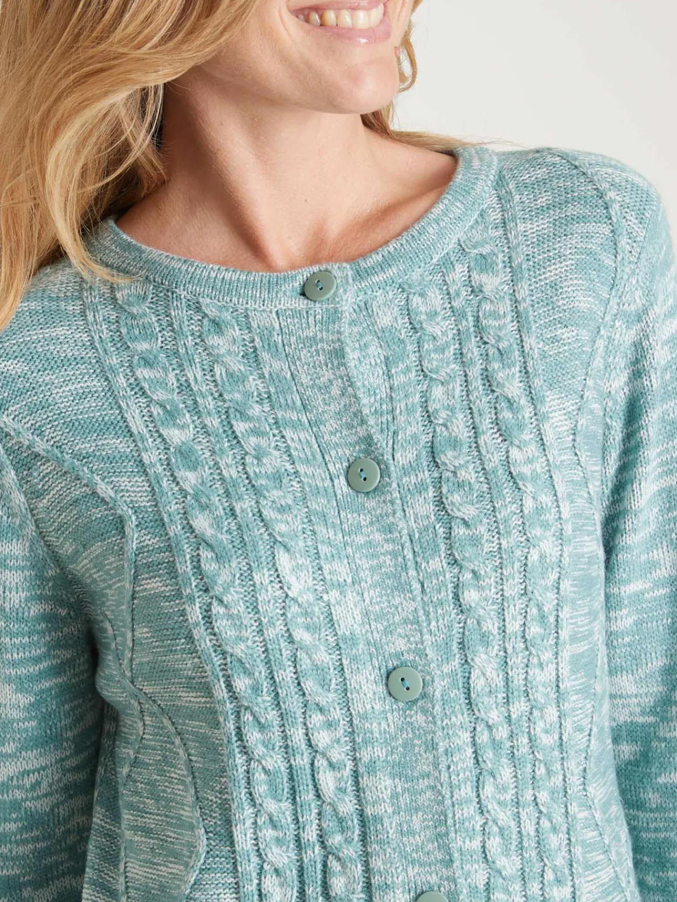 Cardigan en maille torsadée Femme Gilet