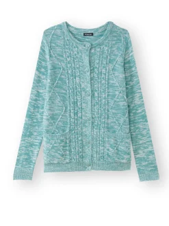 Cardigan en maille torsadée Femme Gilet