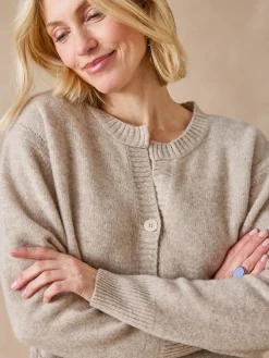 Outlet Cardigan en pure laine Femme Gilet