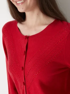 Clearance Cardigan point fantaisie détails rivets Femme Gilet