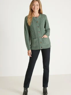 Cardigan torsadé col rond Femme Gilet