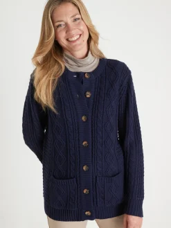 Online Cardigan torsadé col rond Femme Gilet