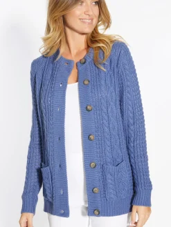 Sale Cardigan torsadé col rond Femme Gilet