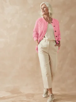 New Cardigan torsadé col rond Femme Gilet