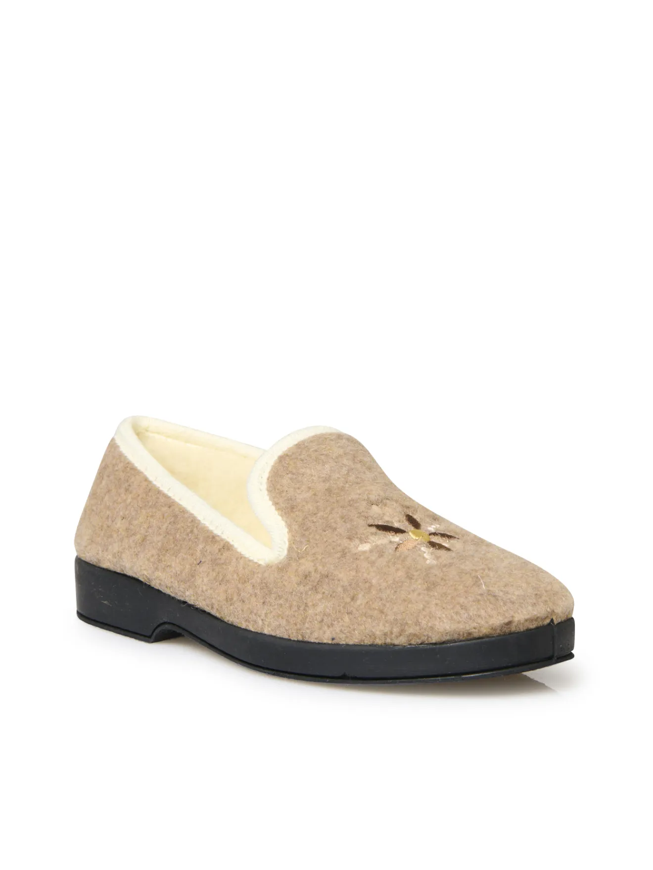 Clearance Charentaises entièrement fourrées laine Femme Pantoufles, Chaussons