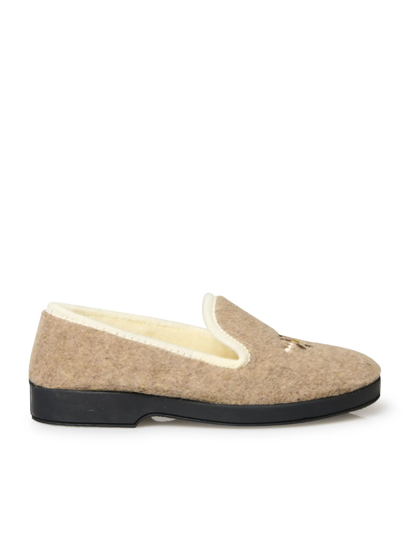 Clearance Charentaises entièrement fourrées laine Femme Pantoufles, Chaussons