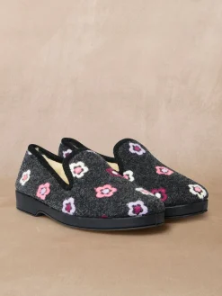 Discount Charentaises entièrement fourrées laine Femme Pantoufles, Chaussons