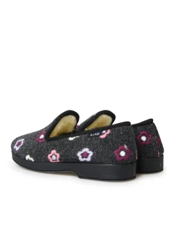 Discount Charentaises entièrement fourrées laine Femme Pantoufles, Chaussons