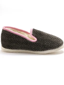 Discount Charentaises fourrées semelle feutre Femme Pantoufles, Chaussons
