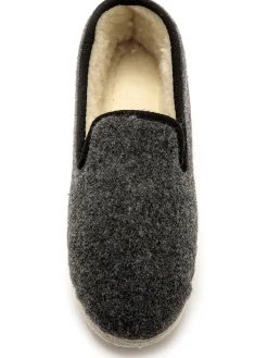 Clearance Charentaises mixtes fourrées laine Homme Chaussons|Chaussures Homme